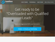 Tablet Screenshot of leadgenleaders.com